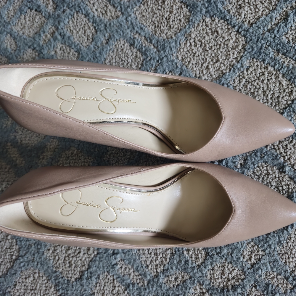 Jessica Simpson Tan High Heels Classic Pointed Toe
